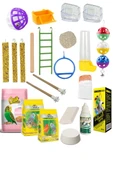 Kuş Yemi İhtiyaç Seti Full Set Muhabbet Papağan Yemi Ve Bakım İhtiyaç Seti - 2