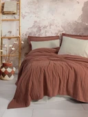 Cotton Box Natura Çift Kişilik Yatak Örtüsü/Pike Takımı Vilo Kiremit - 1