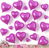 Brokoli Home 3 Adet Folyo Balon Fuşya Koyu Pembe Uçan Balon 45 Cm 18 İnç - 1