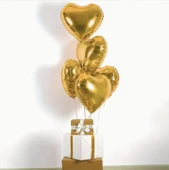 Brokoli Home 3 Adet Folyo Balon Altın Sarısı Gold Uçan Balon 45 Cm 18 İnç - 1
