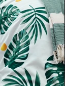 Doğal Pike Baskılı Kids 140x230cm Monstera Yeşil - 2