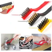 3'lü Set Tel Fırça Seti Mutfak Temizlik Plastik Çok Amaçlı Temizleme Fırçası Kir Pas Kireç Izgara - 2