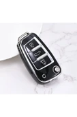 YıldızTuning Audi A8 C4 Anahtar Kılıfı Parlak Siyah Silver - 1