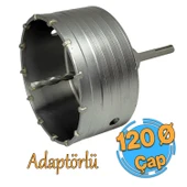 Adaptörlü Metal Sds Plus Elmas Panç Ø 120 mm Çap Delik Oyuk Açma Delme Buat Açma Testeresi 1 Adet - 1