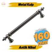 Osmanlı Metal Antik Nikel Kulp 160 mm 16 cm Mobilya Çekmece Mutfak Dolabı Dolap Kapak Kulb Kulpu thumbnail 1