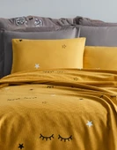 Doğal Pike Baskılı King 240x230cm Dide Sarı - 2