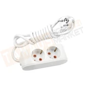 Viko Multi-Let Beyaz İkili Grup Priz Topraklı Kablolu Çocuk Korumalı 3 Mt 90113203 - 1
