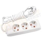 V3'lü Çocuk Korumalı 3mt Kablolu Grup Priz 90113303 Multi-let VİKO - 1
