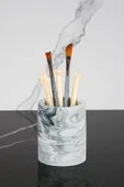 Mermer Desenli El Yapımı Beton Diş Fırçalık Banyo Tuvalet Diş Fırçalığı thumbnail 10