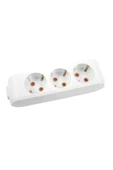 Viko Multi-Let Üçlü Grup Priz Topraklı Klemensli Beyaz 3680W - 3