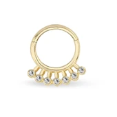 Yedi Taşlı Altın Helix Piercing - 2