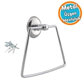 Metal Bez Havluluk Aparatı Lavabo Banyo Mutfak Aparat Standı Bez Havlu Askısı Vidalı Krom Paslanmaz - 1