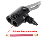 Metal Plastik Pompa Ucu İğne Seti 5'li Hortum Bağlantılı Bisiklet Top Yat Şambrel Teker Şişirme Jakı thumbnail 7