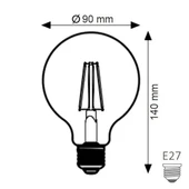 K2 GLOBAL KES606 6 Watt G95 LED Rustik Glop Ampul - Sarı Işık (2700K) - 2