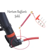 Metal Plastik Pompa Ucu İğne Seti 5'li Hortum Bağlantılı Bisiklet Top Yat Şambrel Teker Şişirme Jakı thumbnail 3