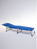 Ecm Proger Sırt Ayarlanabilir Katlanabilir Kademeli Yastıklı Lüks Şezlong-Saks Mavi - 1