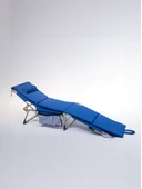 Ecm Proger Sırt Ayarlı Katlanır Yastıklı Minderli Çanta Bölmeli Lüks Şezlong-Saks Mavi - 2