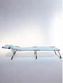 Ecm Proger Sırt Ayarlanabilir Katlanabilir Kademeli Yastıklı Lüks Şezlong-Açık Mavi - 2