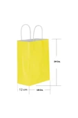 Sarı Kraft Çanta Orta Boy 25x12x31 cm 25 Adet thumbnail 2