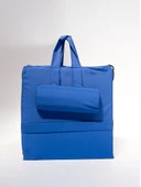 Ecm Proger Sırt Ayarlı Katlanır Yastıklı Minderli Çanta Bölmeli Lüks Şezlong-Saks Mavi - 5