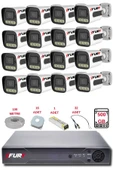 FURY 16 Kameralı Set Full HD Gece Renkli Görüş-Cepten İzle-Su Geçirmez Güvenlik Kamerası Seti 500GB thumbnail 2