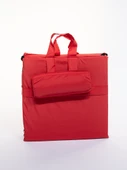 Ecm Proger Sırt Ayarlı Katlanır Yastıklı Minderli Çanta Bölmeli Lüks Şezlong-Kırmızı - 6