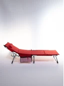 Ecm Proger Sırt Ayarlı Katlanır Yastıklı Minderli Çanta Bölmeli Lüks Şezlong-Kırmızı - 1