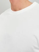 Jack Jones Erkek Bisiklet Yaka Basic Beyaz Tişört 12156101 - 5