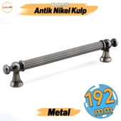 Selçuklu Antik Nikel Metal Kulp 192 mm Mobilya Çekmece Mutfak Dolabı Dolap Kapak Kulpları Kulb Kulpu thumbnail 1
