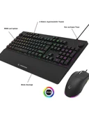 Rampage Eclıpse Siyah USB Rgb Aydınlatmalı Q Gaming 4 Tuş Makrolu Oyuncu Klavye Mouse Set - 2