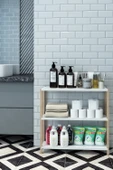Jest Dekor Konsept Melis Beyaz 4 Raflı Ahşap Ayakkabılık / Banyo Rafı / Mutfak Rafı, Baharatlık / Saksılık / Çok Amaçlı Dekoratif Raf, Organizer / Demonte ve Kolay Montaj - 1