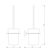 FONTANA TUVALET FIRÇASI (KROM) FC-50104 thumbnail 2