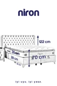 Elegance Lüks Yatak 100x200 cm Tek Kişilik Paket Yaylı Pedli Yumuşak Yatak Tavşan Tüyü Dokusu - 5