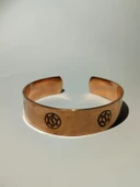 HZ.Süleyman Mührü El Yapımı Saf Bakır Bileklik Aksesuar Şık Hediyelik - 2