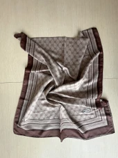 Vakko V Desenli Pamuklu Şal 70x180 thumbnail 4