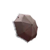 Nessiworld  TK-3665 Katlanır Otomatik Şemsiye 8 Telli Desenli Fırfırlı - 8