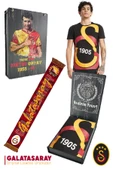 Galatasaray Orijinal Lisanslı Büyük Logolu T-Shirt + Akrilik Atkı Set Hediyelik Ahşap Kutulu thumbnail 1