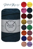Büklüm 3 Büküm, Taranan Makrome, Pamuk Makrame, Halat İp, Üç Büküm, Hobi İpi, 250 Gr - 1