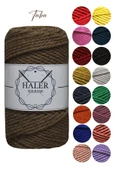 Büklüm 3 Büküm, Taranan Makrome, Pamuk Makrame, Halat İp, Üç Büküm, Hobi İpi, 250 Gr - 1