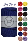 Büklüm 3 Büküm, Taranan Makrome, Pamuk Makrame, Halat İp, Üç Büküm, Hobi İpi, 250 Gr - 1