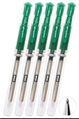 Yeşil İmza Kalemi 5 Adet Uniball Signo Broad 1.0 mm Roller Pilot Kalem Um-153 Roller Uçlu Likit Mürekkepli Pilot Kalem - 1