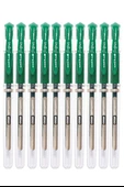 Yeşil İmza Kalemi 10 Adet Uniball Signo Broad 1.0 mm Roller Pilot Kalem Um-153 Roller Uçlu Likit Mürekkepli Kalem - 1