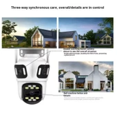 Ozmik CMR60  WiFi IP Kamera 6K 12MP Dış Mekan Üç Lensli Üç Ekran PTZ Güvenlik Kamerası thumbnail 3