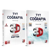 3D TYT Coğrafya Video Destekli Defter ve Soru Bankası Seti 2 Kitap - 1