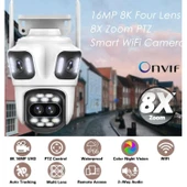 Ozmik CMR60  WiFi IP Kamera 6K 12MP Dış Mekan Üç Lensli Üç Ekran PTZ Güvenlik Kamerası thumbnail 2