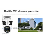 Ozmik CMR60  WiFi IP Kamera 6K 12MP Dış Mekan Üç Lensli Üç Ekran PTZ Güvenlik Kamerası thumbnail 9