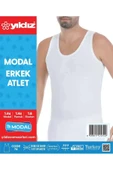 Yıldız Erkek Modal Likralı Askılı Atlet 70/74 - 3 Adet  XL Ten - 4