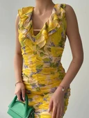 Lenisa Fırfırlı Mini Boy Elbise - 5