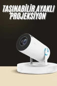Ayaklı Projeksiyon Taşınabilir Mini Projektör Sinema Projektörü Android - 1