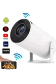 Sinema Projektörü Android HDMI USB WİFİ Ses Çıkışlı Ayaklı Projeksiyon Taşınabilir - 5